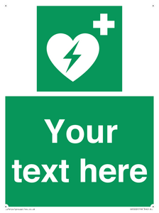 Custom Defibrillator Sign